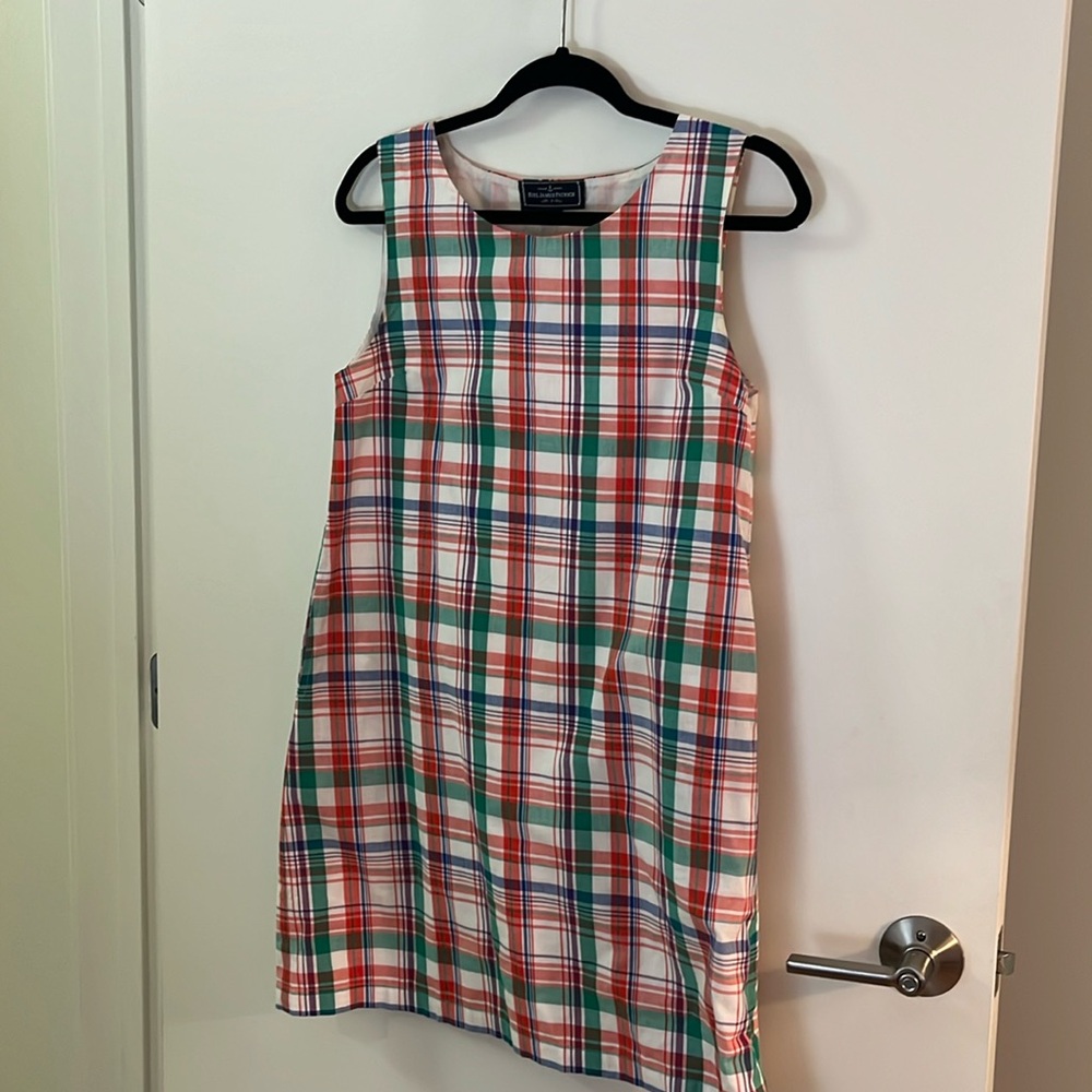 Kiel James Patrick madras plaid cotton dress